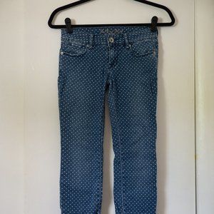 Bullhead Black Polka-Dot Low-Rise Jeans